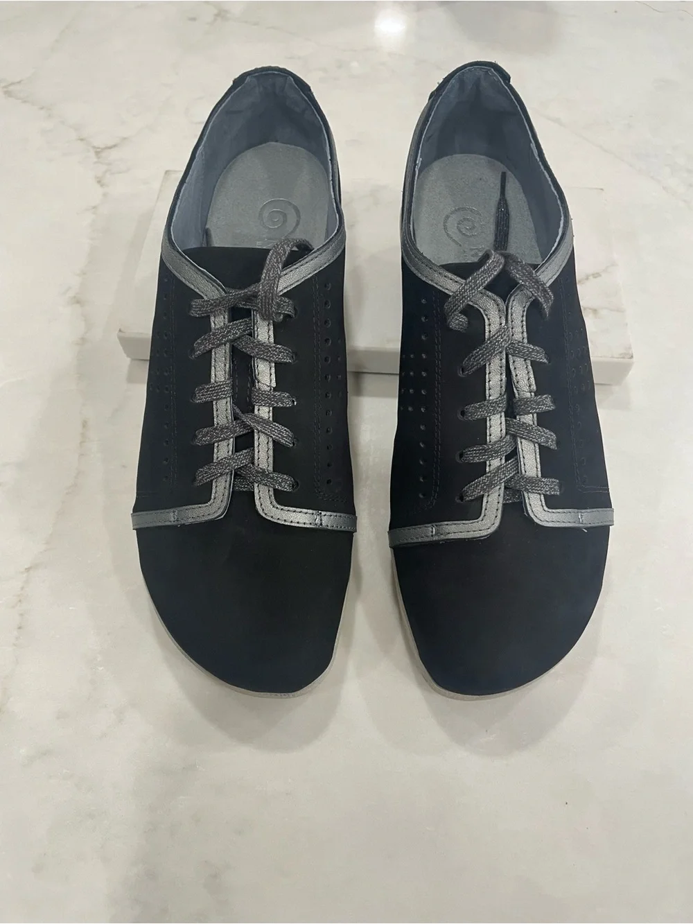 Naot Avena Nubuck Leather Comfort Sneakers Black Women's Size 38 Made In Israel